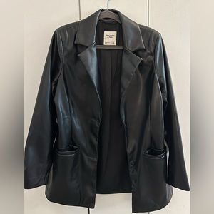 Abercrombie Vegan Leather Blazer - Size M